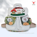 Mochila étnica de doble bolsillo para viajes diarios